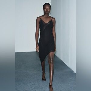 Zara ZW Collection Asymmetric Slip Dress